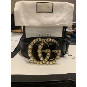 Gucci Pearl GG Belt